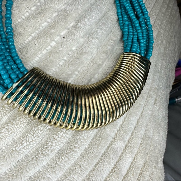 Catherine Stein Design Multiple strands turquoise beaded necklace - Picture 4 of 9